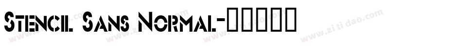 Stencil Sans Normal字体转换